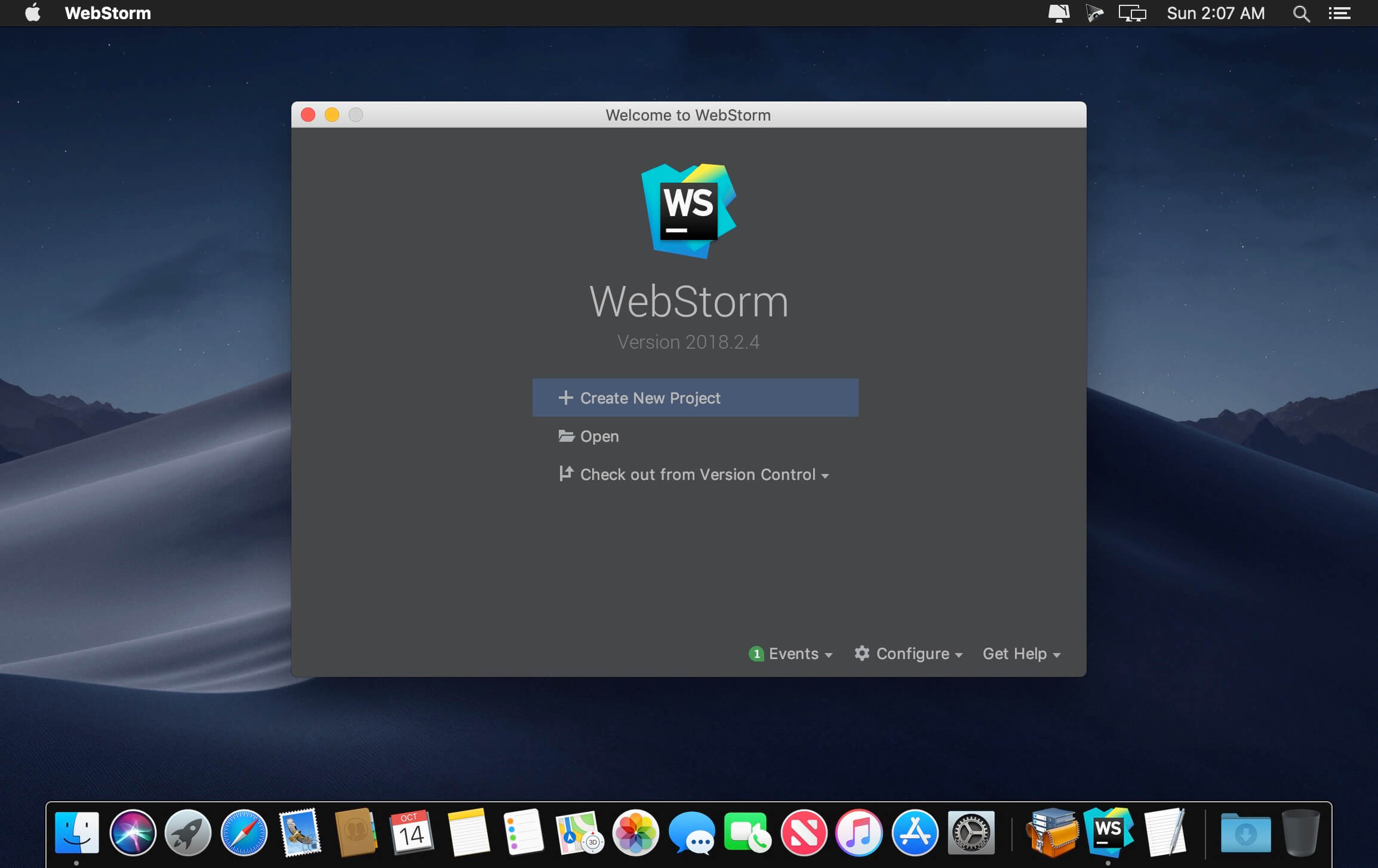 for mac instal JetBrains WebStorm 2023.1.3